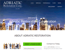 Tablet Screenshot of adriaticrestoration.com